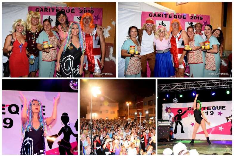 Diferentes momentos de la fiesta de anoche en La Garita (Foto Antonio Alí)